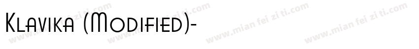 Klavika (Modified)字体转换